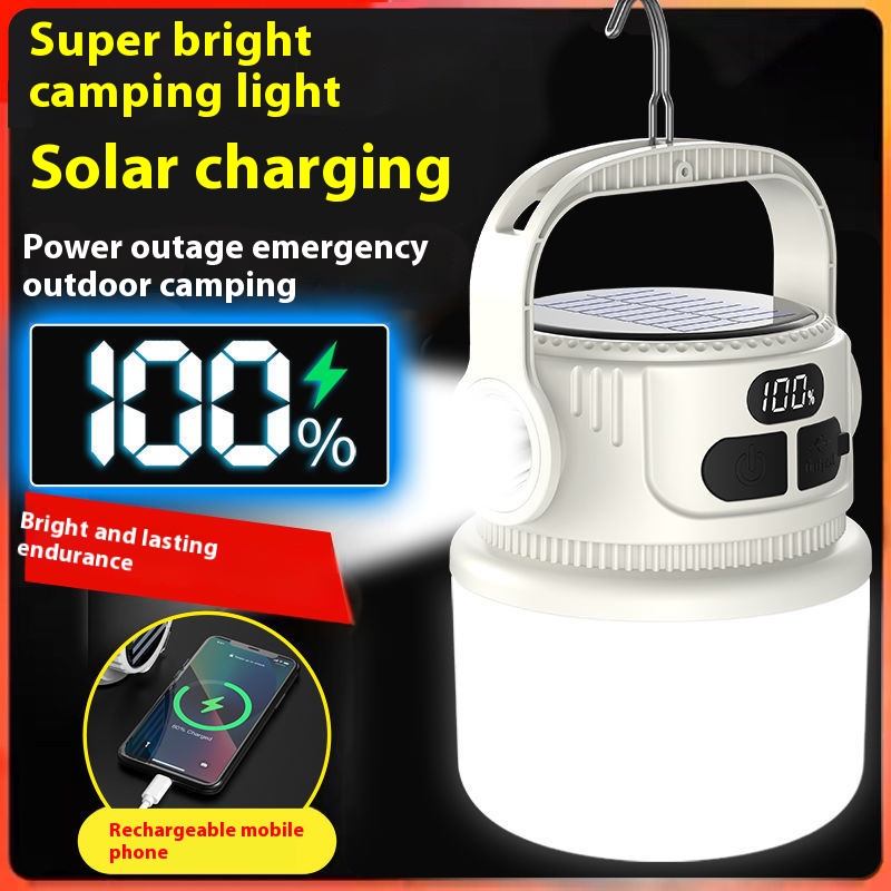Solar Emergency Charger - LED الشمسية لمبة ضوء الفوانيس المحمولة