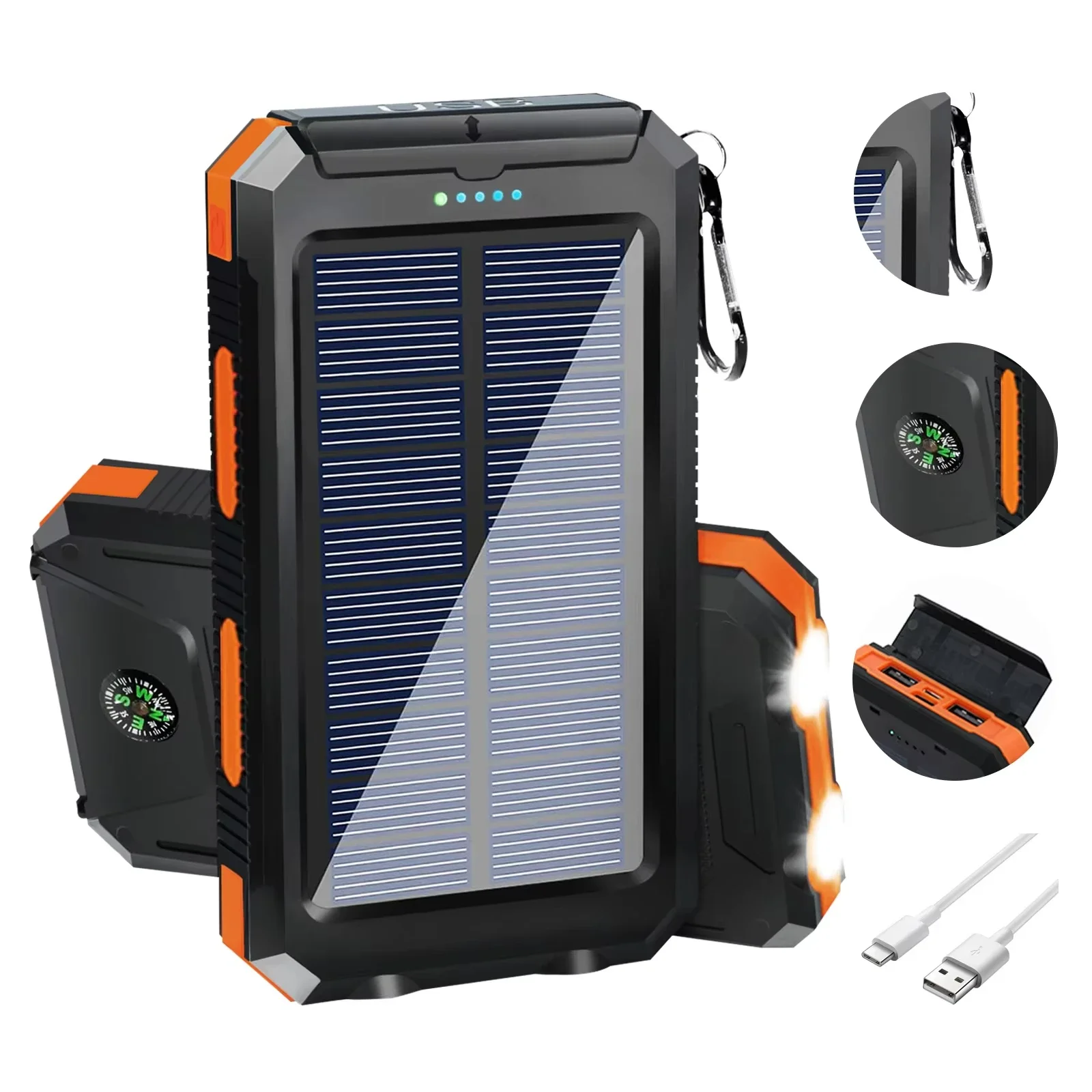 بنك طاقة شمسي مقاوم للماء بسعة - مراجعة Solar Emergency Charger وسعره