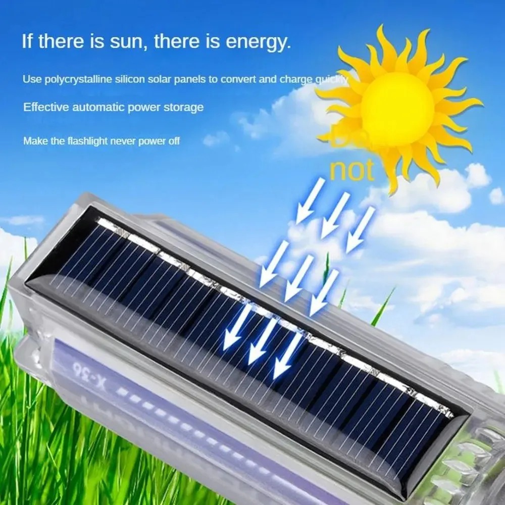 مصباح يدوي LED قوي مع إضاءة جا - مراجعة Solar Emergency Charger وسعره